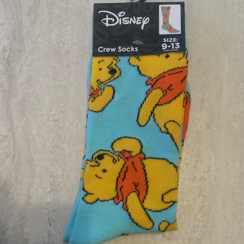 Disney Winnie the Pooh Blue and Yellow Socks